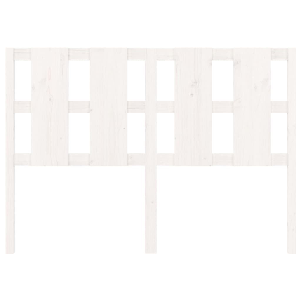 Bed Headboard White 145.5x4x100 cm Solid Wood Pine