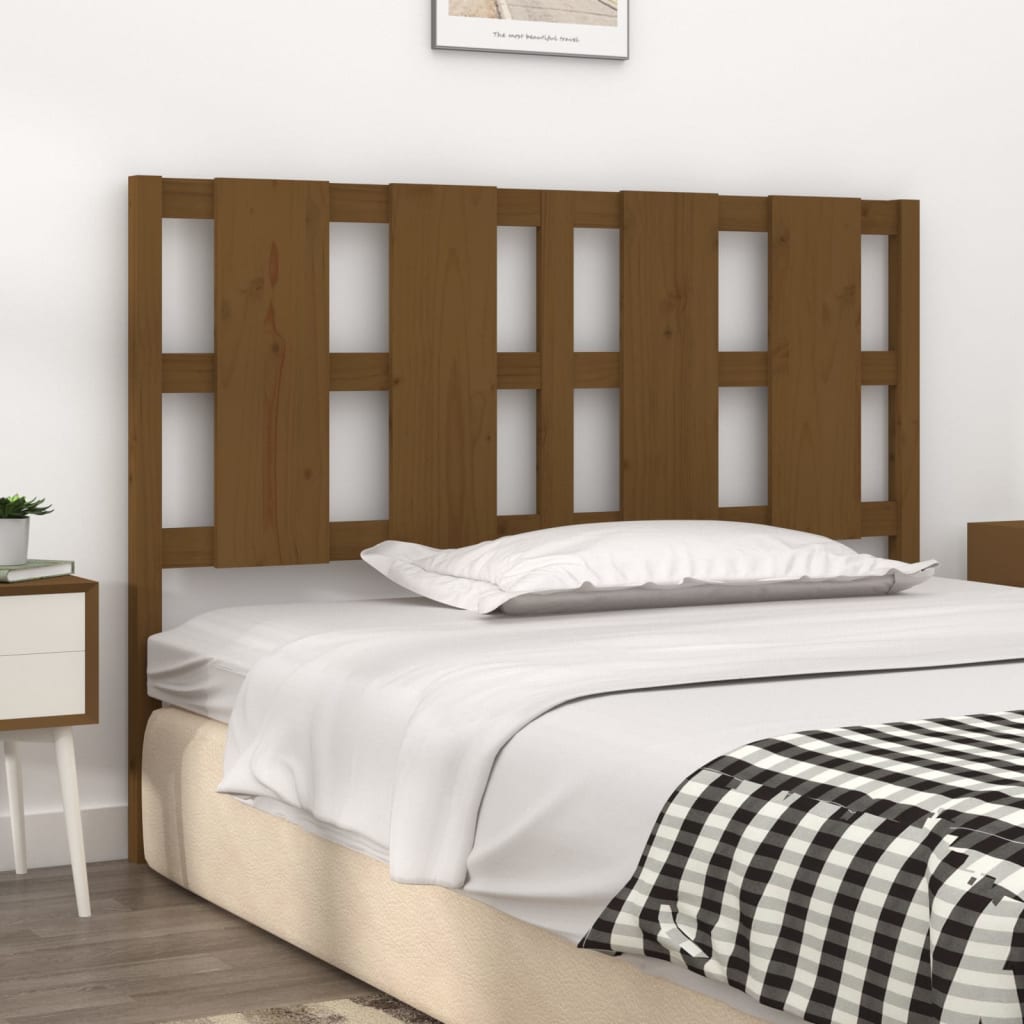 Bed Headboard Honey Brown 145.5x4x100 cm Solid Wood Pine