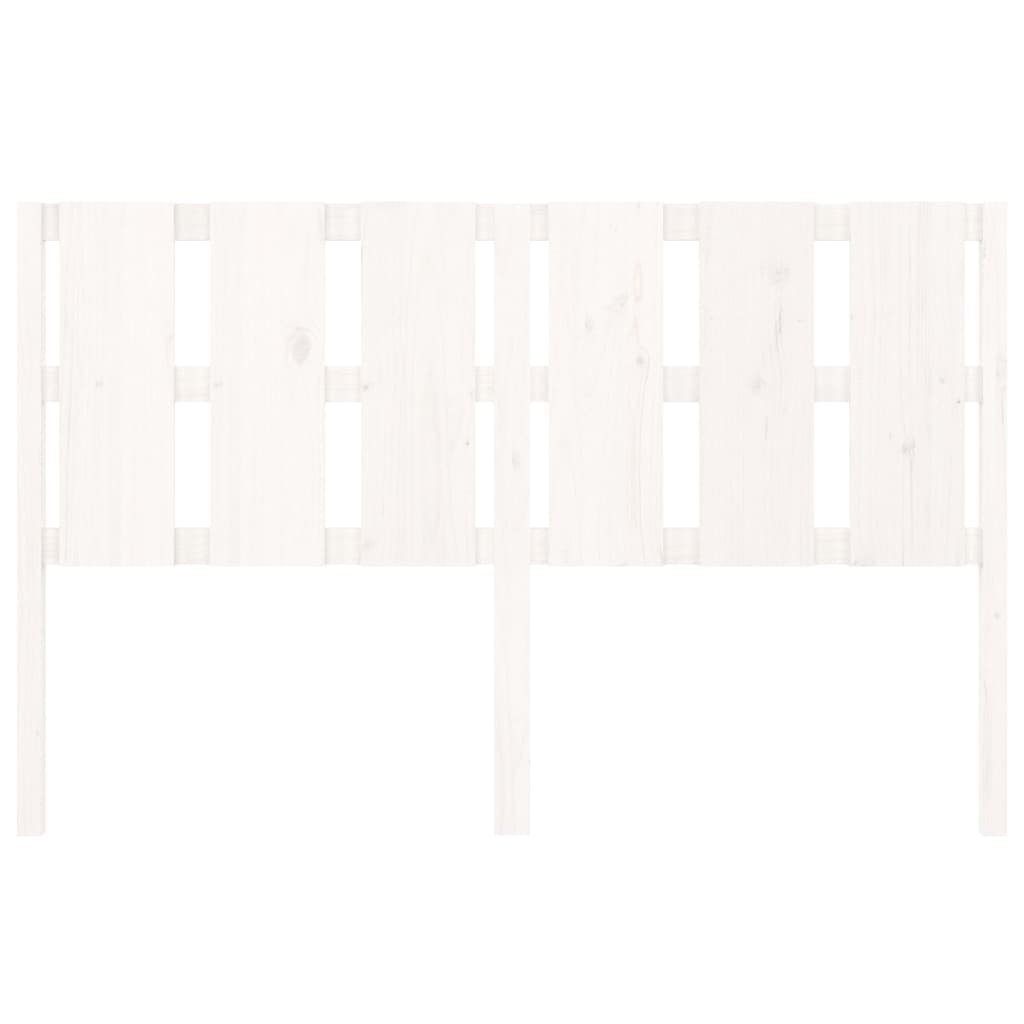 Bed Headboard White 155.5x4x100 cm Solid Wood Pine