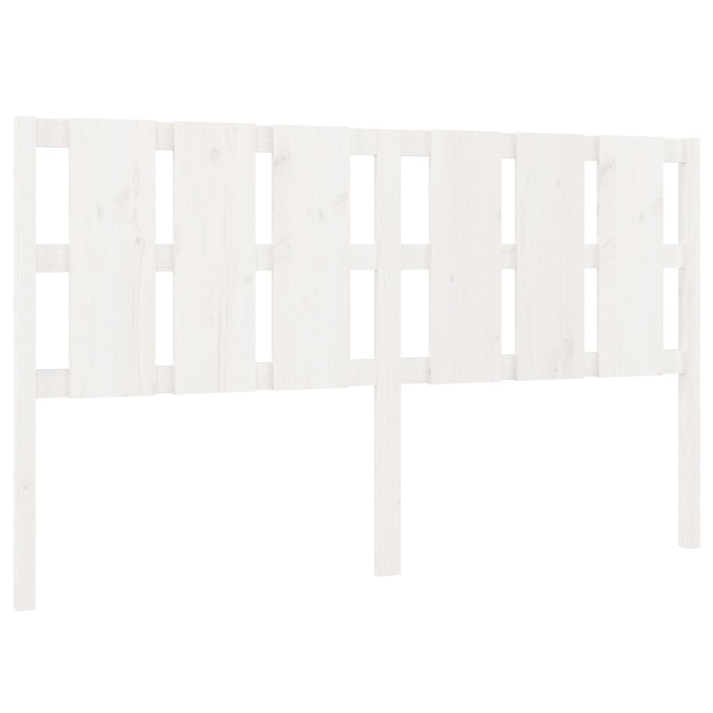 Bed Headboard White 165.5x4x100 cm Solid Wood Pine