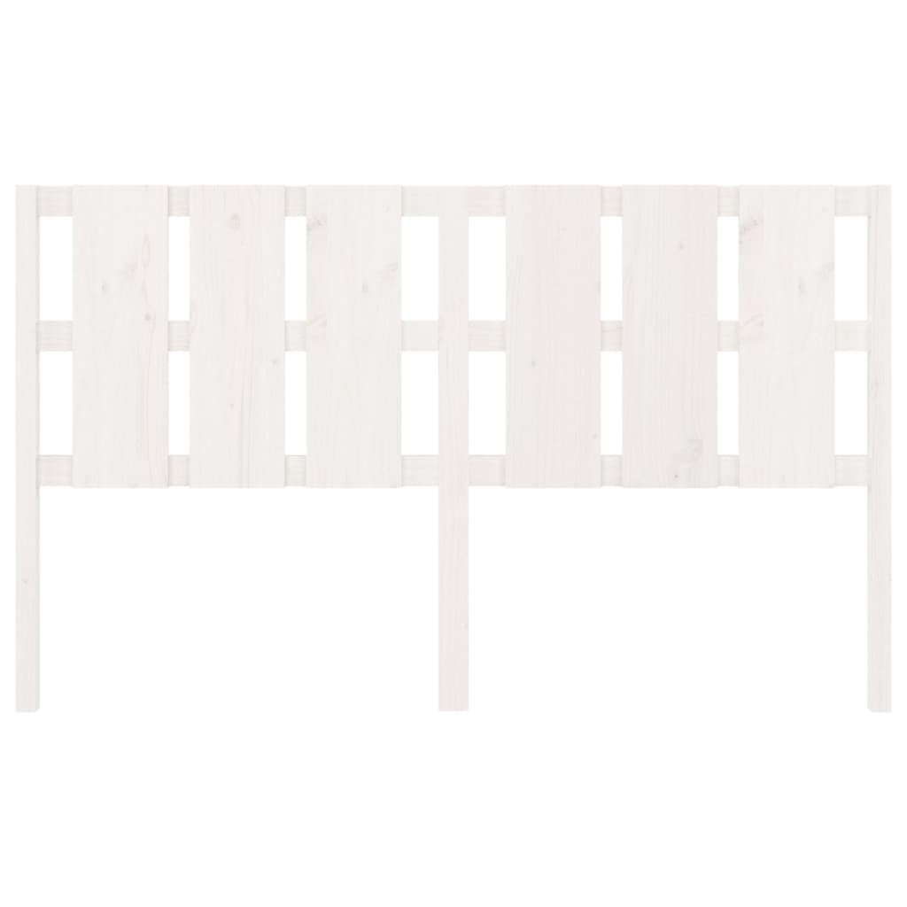 Bed Headboard White 185.5x4x100 cm Solid Wood Pine