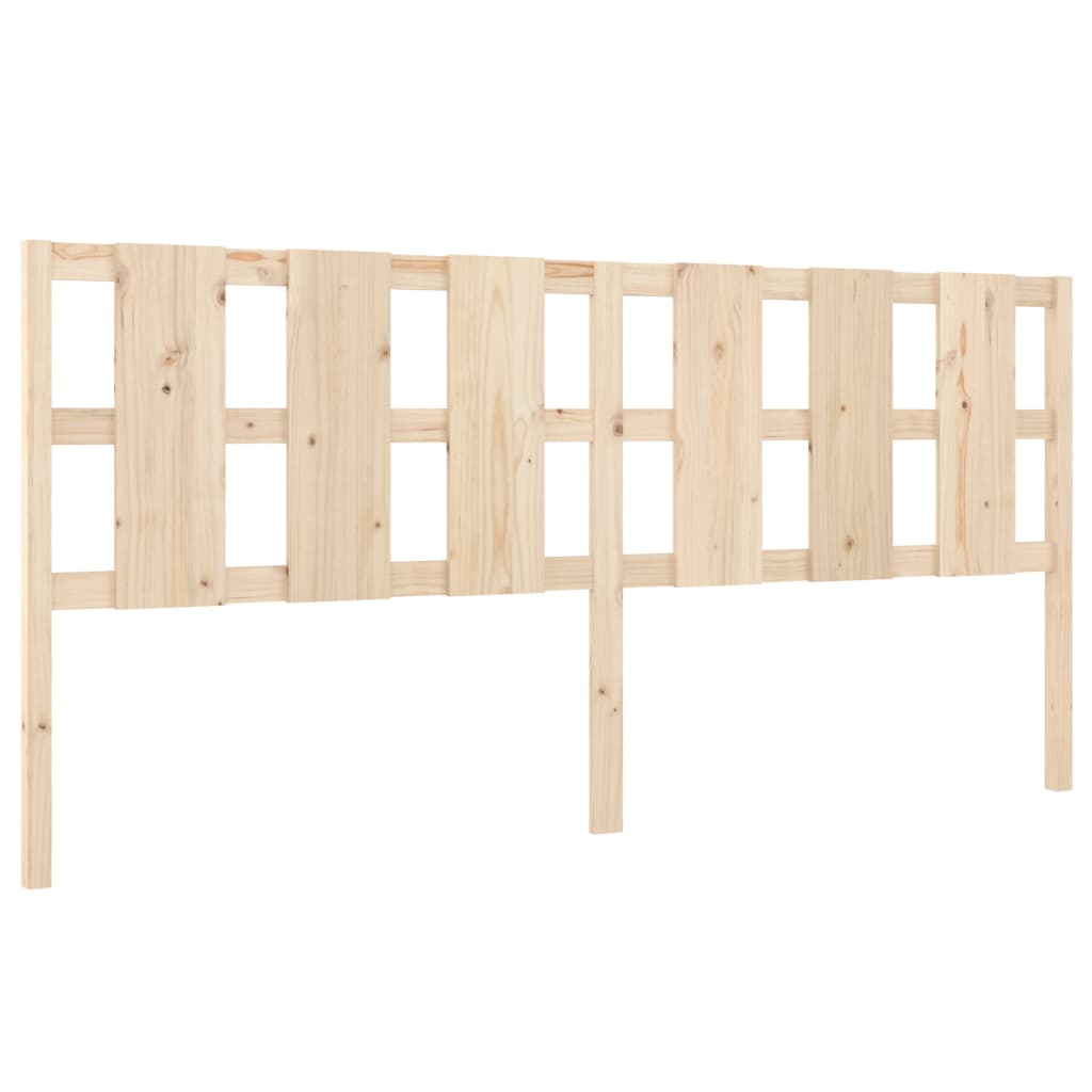 Bed Headboard 205.5x4x100 cm Solid Wood Pine
