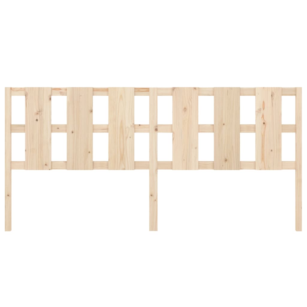 Bed Headboard 205.5x4x100 cm Solid Wood Pine