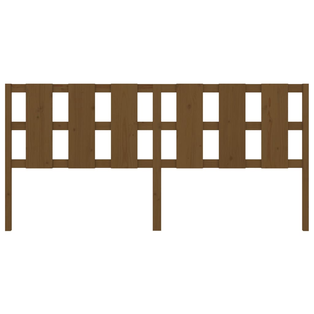 Bed Headboard Honey Brown 205.5x4x100 cm Solid Wood Pine