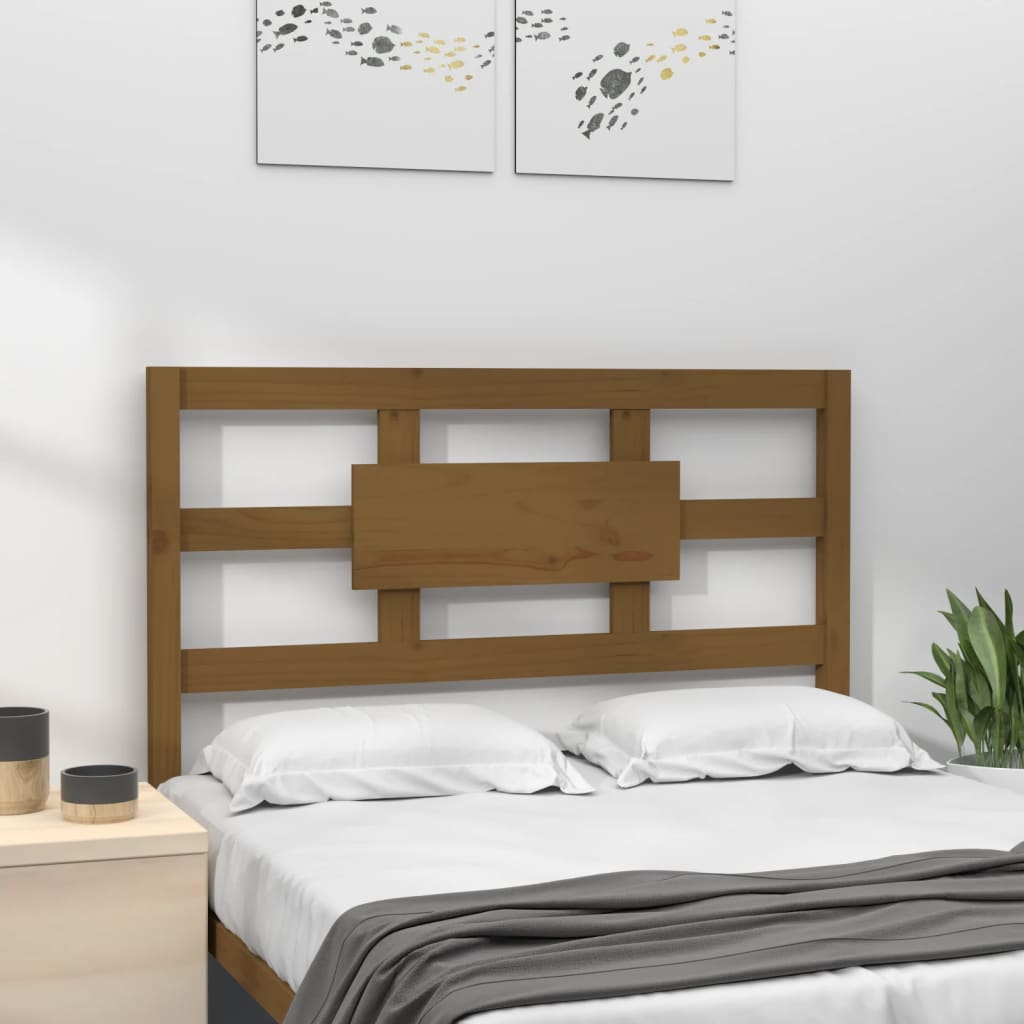 Bed Headboard Honey Brown 80.5x4x100 cm Solid Wood Pine