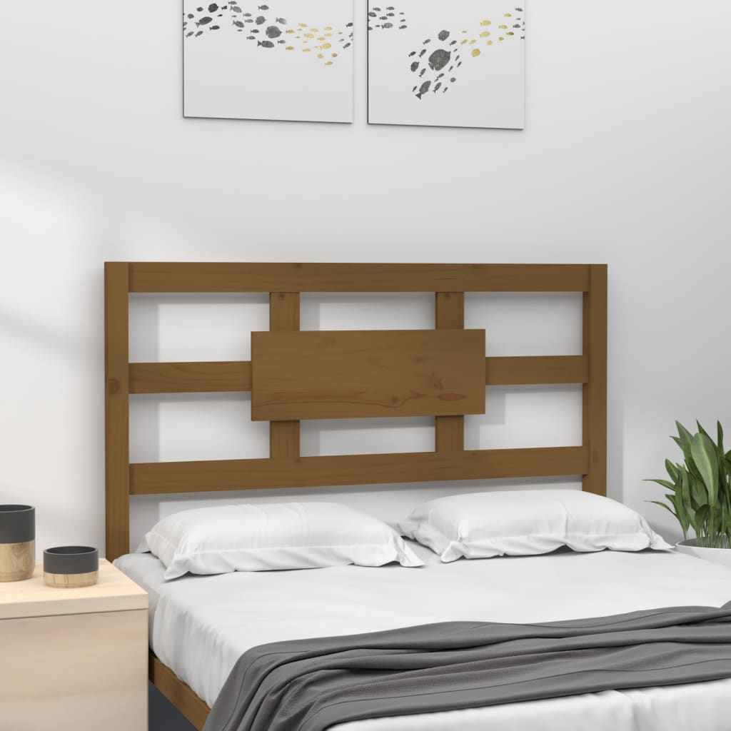 Bed Headboard Honey Brown 105.5x4x100 cm Solid Wood Pine