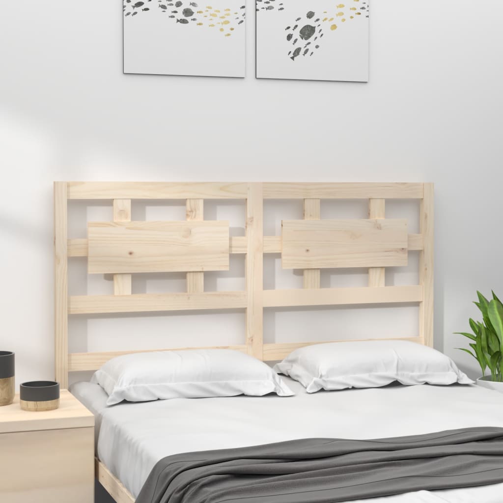 Bed Headboard 125.5x4x100 cm Solid Wood Pine