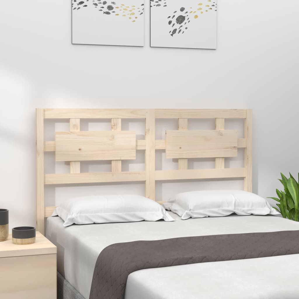 Bed Headboard 205.5x4x100 cm Solid Wood Pine
