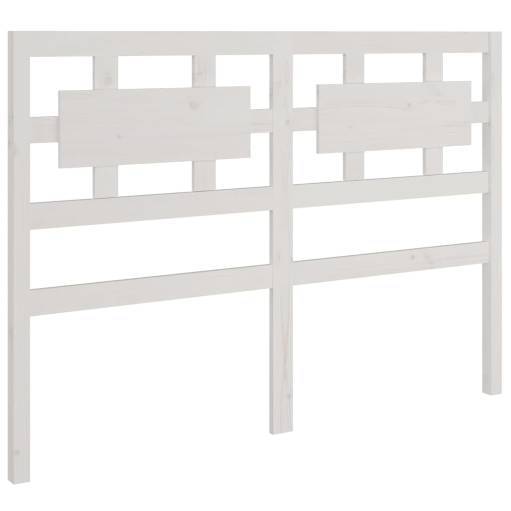 Bed Headboard White 205.5x4x100 cm Solid Wood Pine