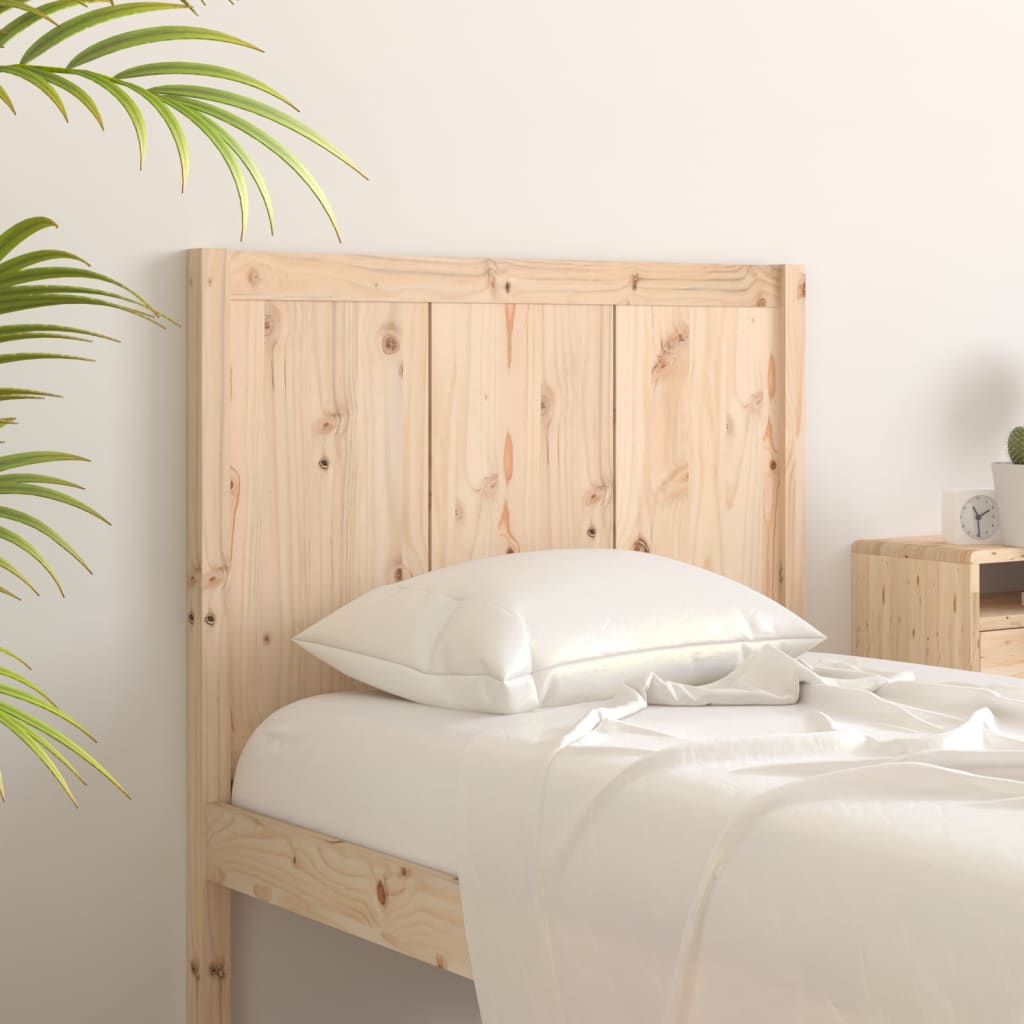 Bed Headboard 105.5x4x100 cm Solid Pine Wood