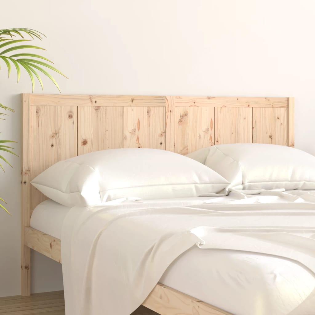 Bed Headboard 205.5x4x100 cm Solid Pine Wood