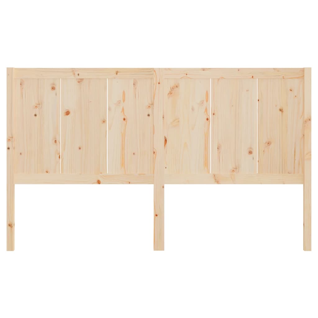 Bed Headboard 205.5x4x100 cm Solid Pine Wood