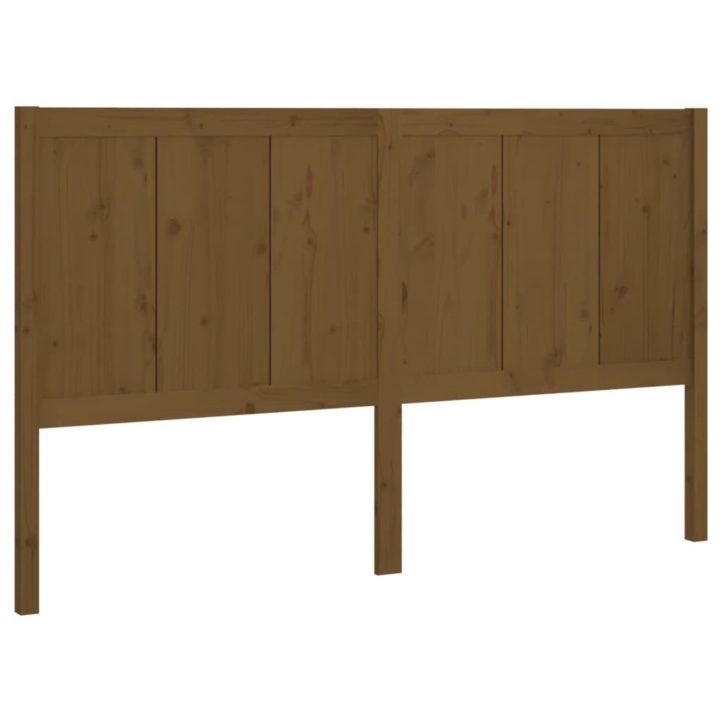 Bed Headboard Honey Brown 205.5x4x100 cm Solid Pine Wood