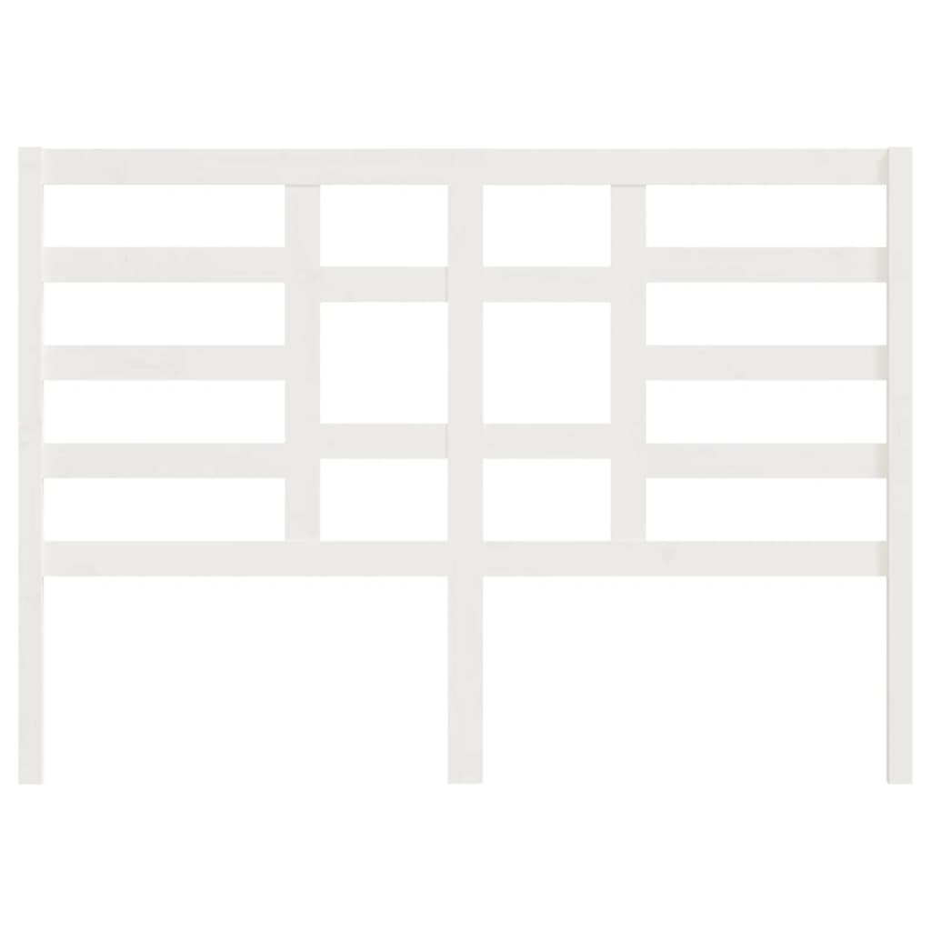 Bed Headboard White 146x4x104 cm Solid Wood Pine