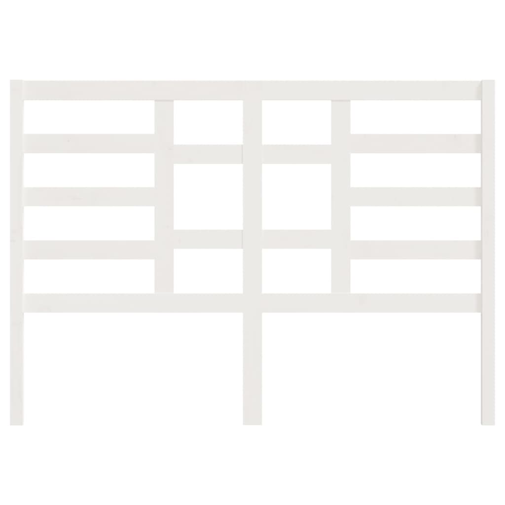 Bed Headboard White 166x4x104 cm Solid Wood Pine