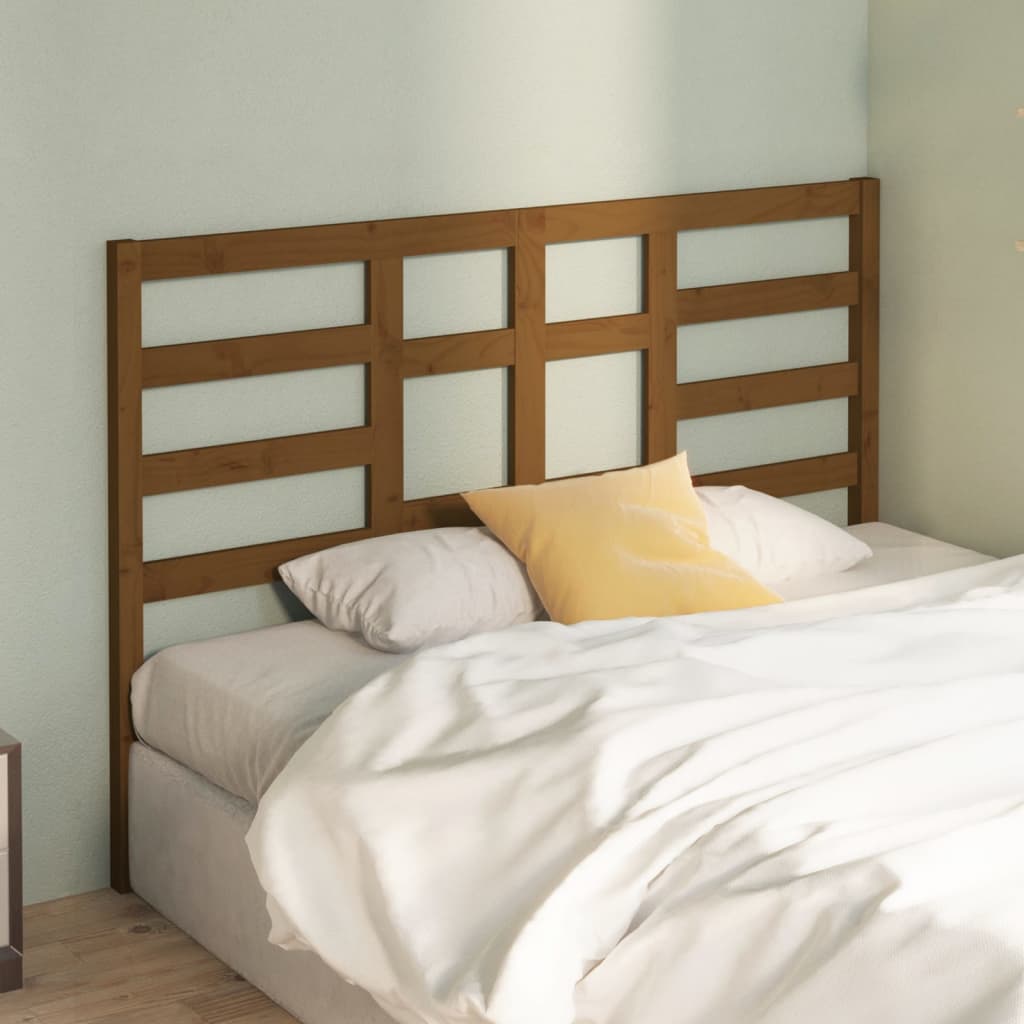 Bed Headboard Honey Brown 166x4x104 cm Solid Wood Pine