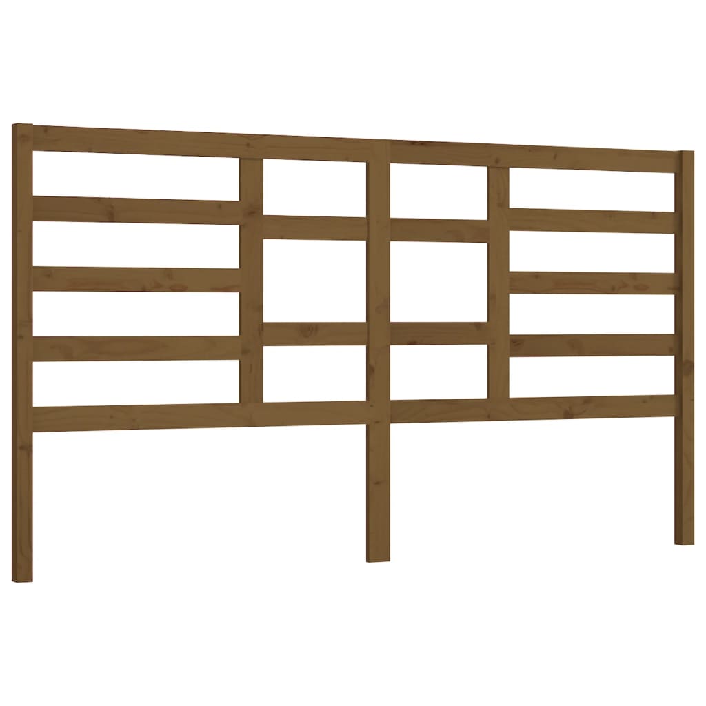Bed Headboard Honey Brown 186x4x104 cm Solid Wood Pine