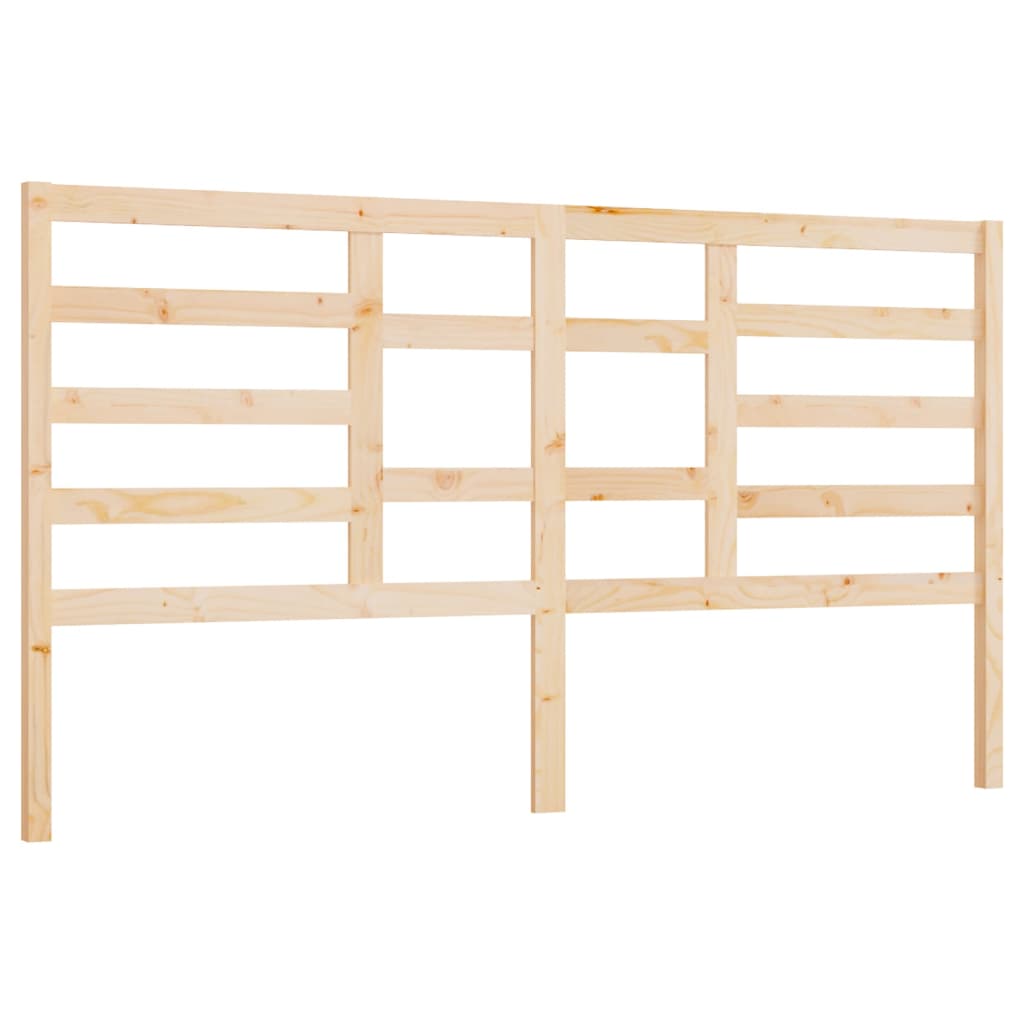 Bed Headboard 206x4x104 cm Solid Wood Pine