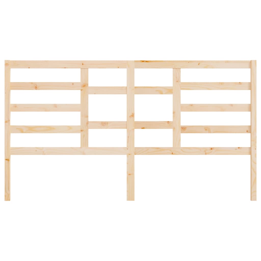 Bed Headboard 206x4x104 cm Solid Wood Pine