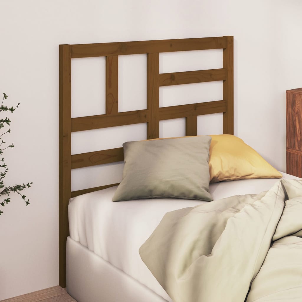 Bed Headboard Honey Brown 81x4x104 cm Solid Wood Pine