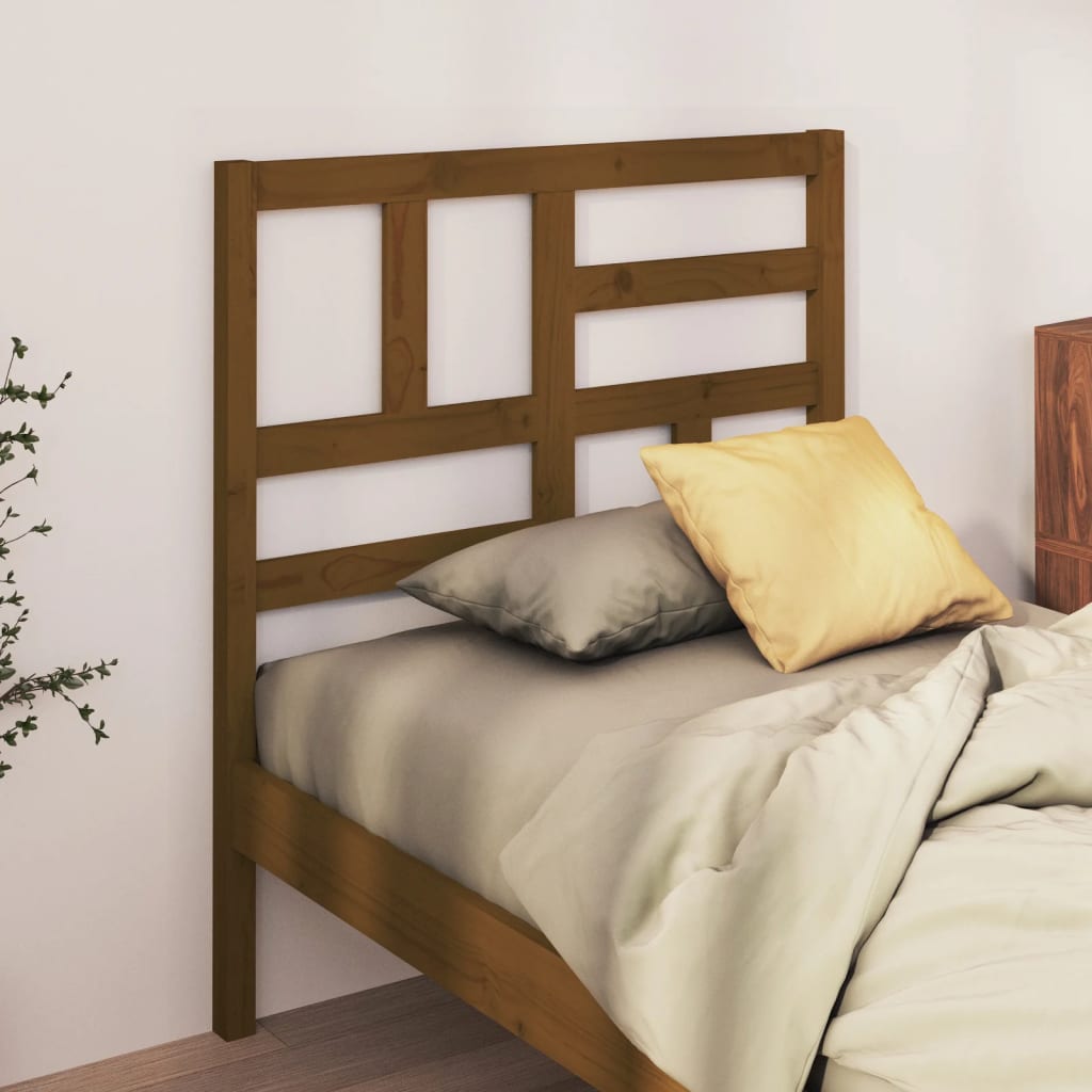 Bed Headboard Honey Brown 106x4x104 cm Solid Wood Pine