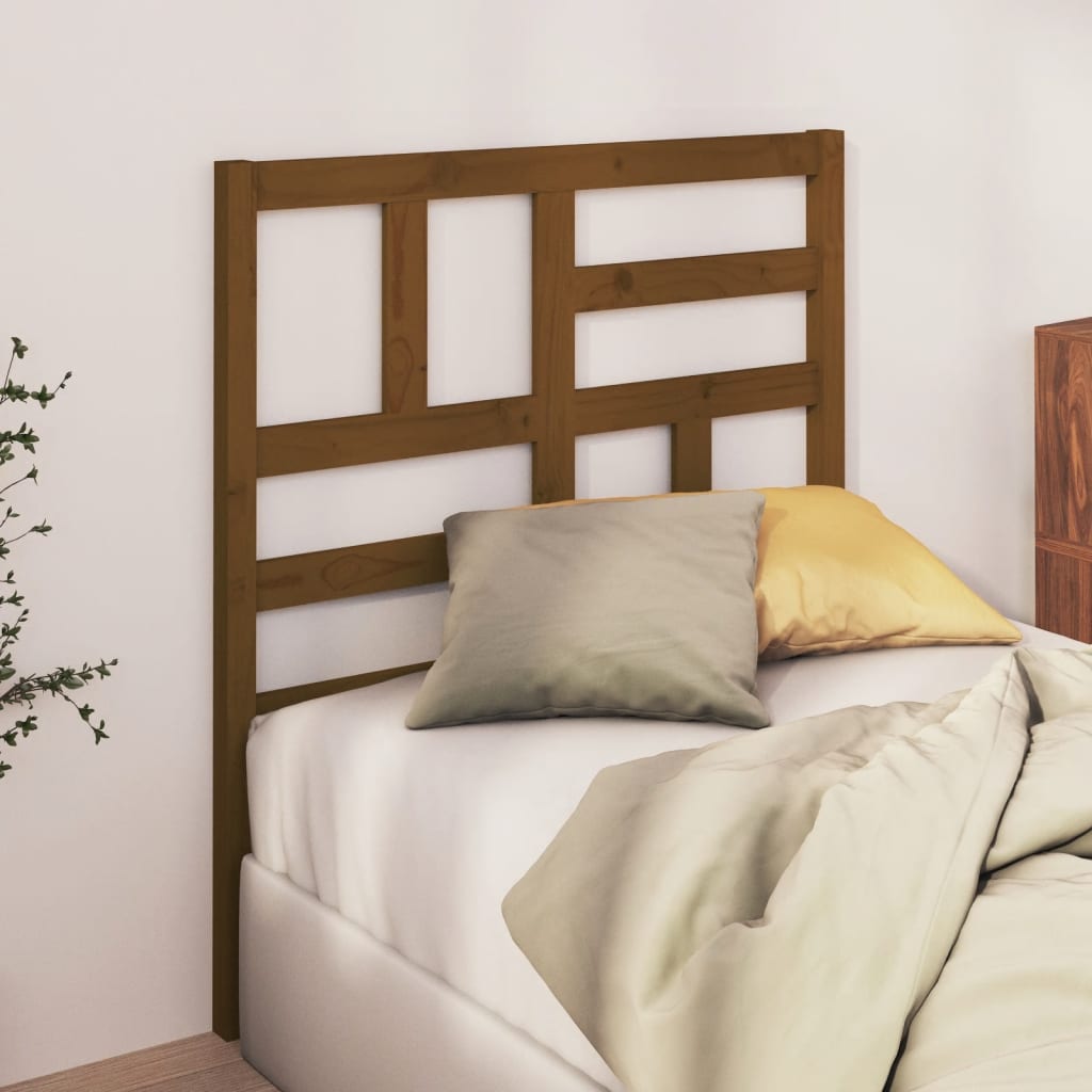 Bed Headboard Honey Brown 106x4x104 cm Solid Wood Pine