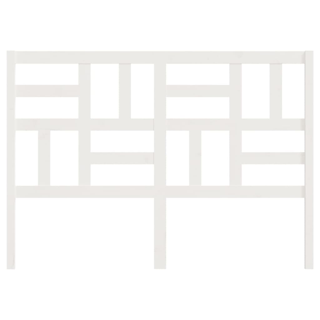 Bed Headboard White 156x4x104 cm Solid Wood Pine