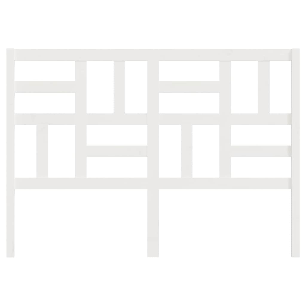Bed Headboard White 166x4x104 cm Solid Wood Pine