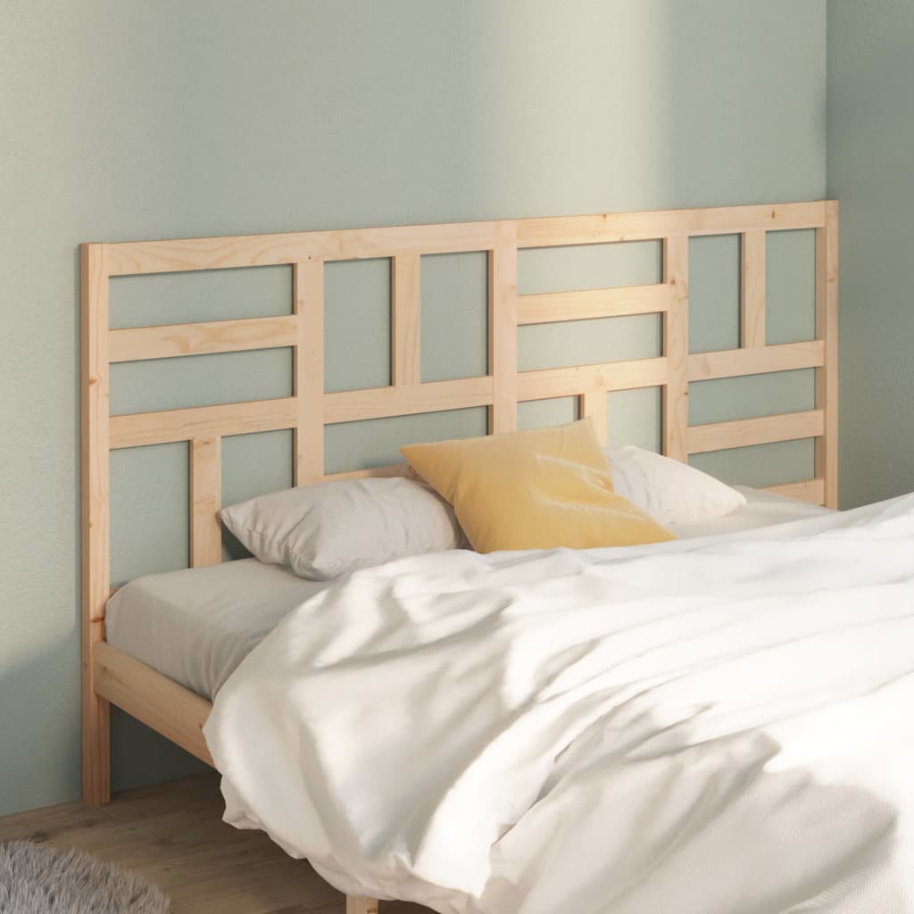Bed Headboard 206x4x104 cm Solid Wood Pine