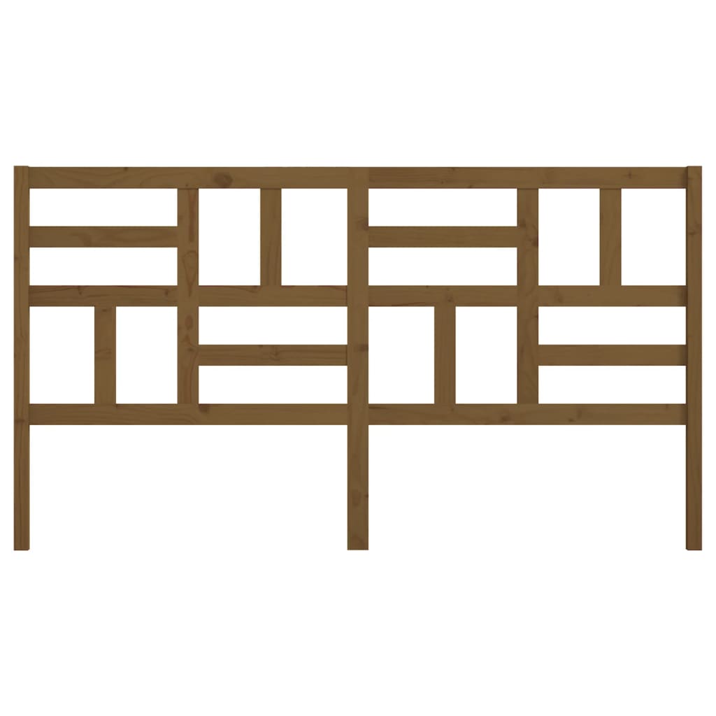 Bed Headboard Honey Brown 206x4x104 cm Solid Wood Pine