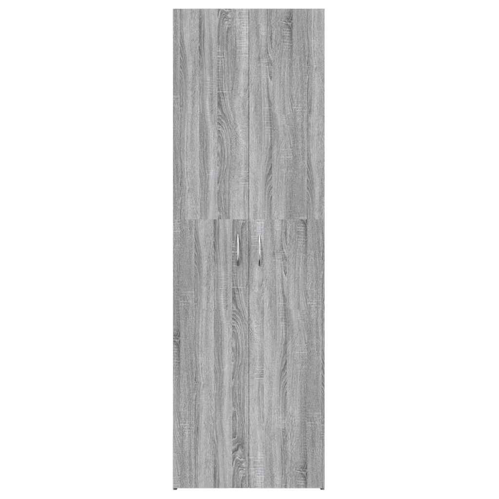 Office Cabinet Grey Sonoma 60x32x190 cm Engineered Wood