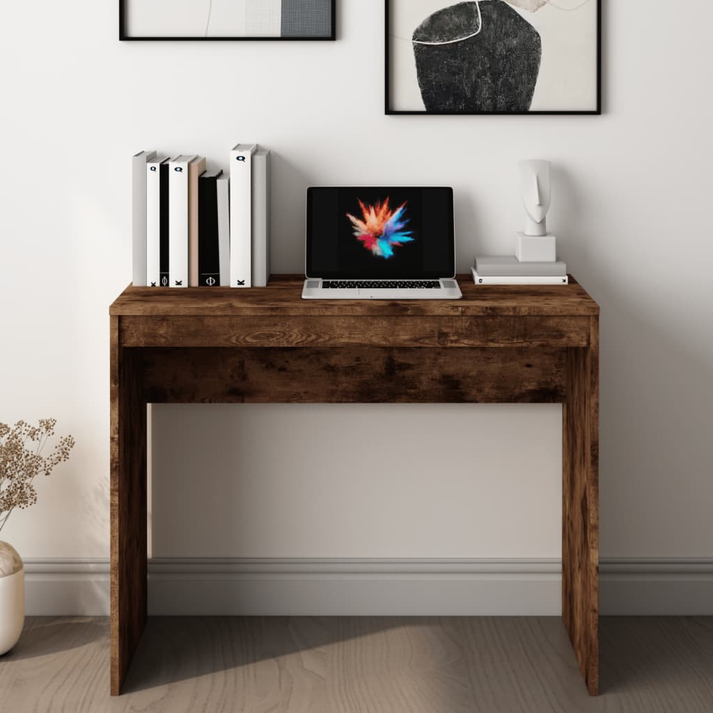 Desk Smoked Oak 90x40x72 cm Engineered Wood
