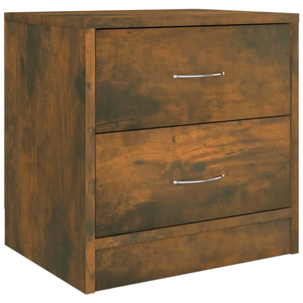 Bedside Cabinet Smoked Oak 40x30x40 cm Engineered Wood