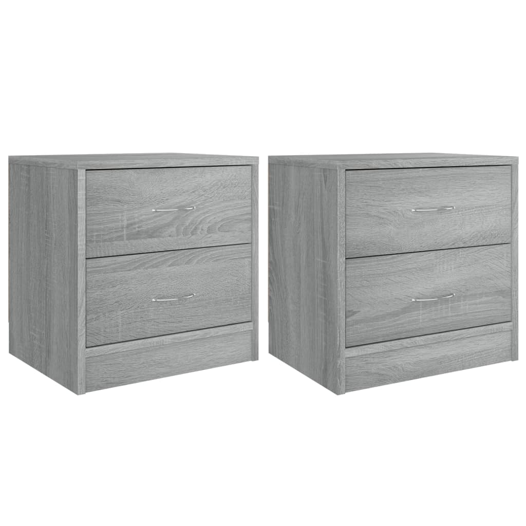 Bedside Cabinets 2 pcs Grey Sonoma 40x30x40 cm Engineered Wood