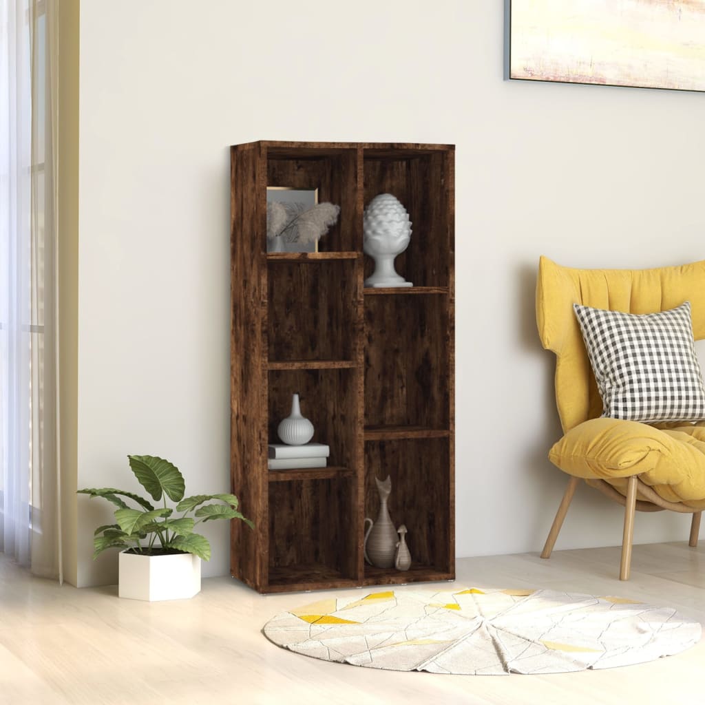 Book Cabinet Smoked Oak 50x25x106 cm