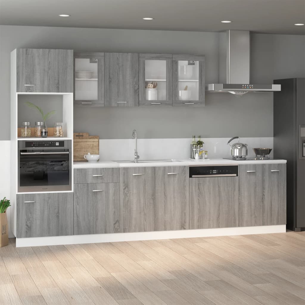 Sink Bottom Cabinet Lyon Grey Sonoma 80x46x81.5 cm Engineered Wood