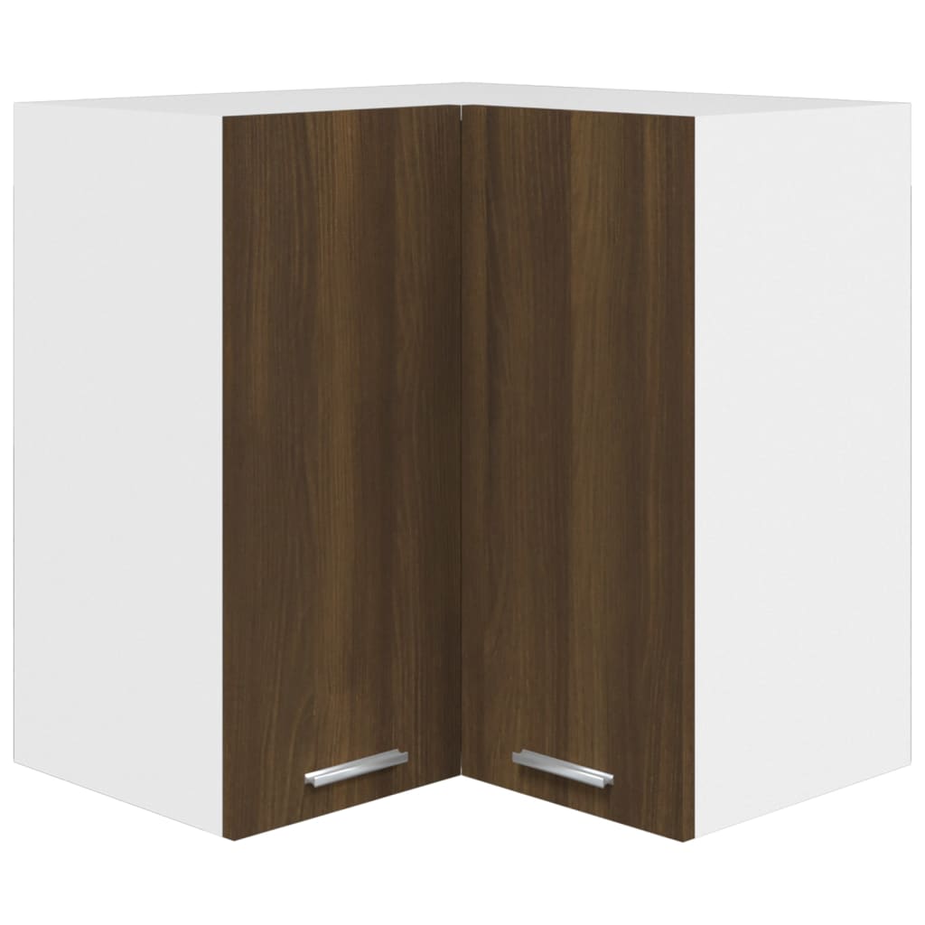Hanging Corner Cabinet Lyon Brown Oak 57x57x60 cm Engineered Wood