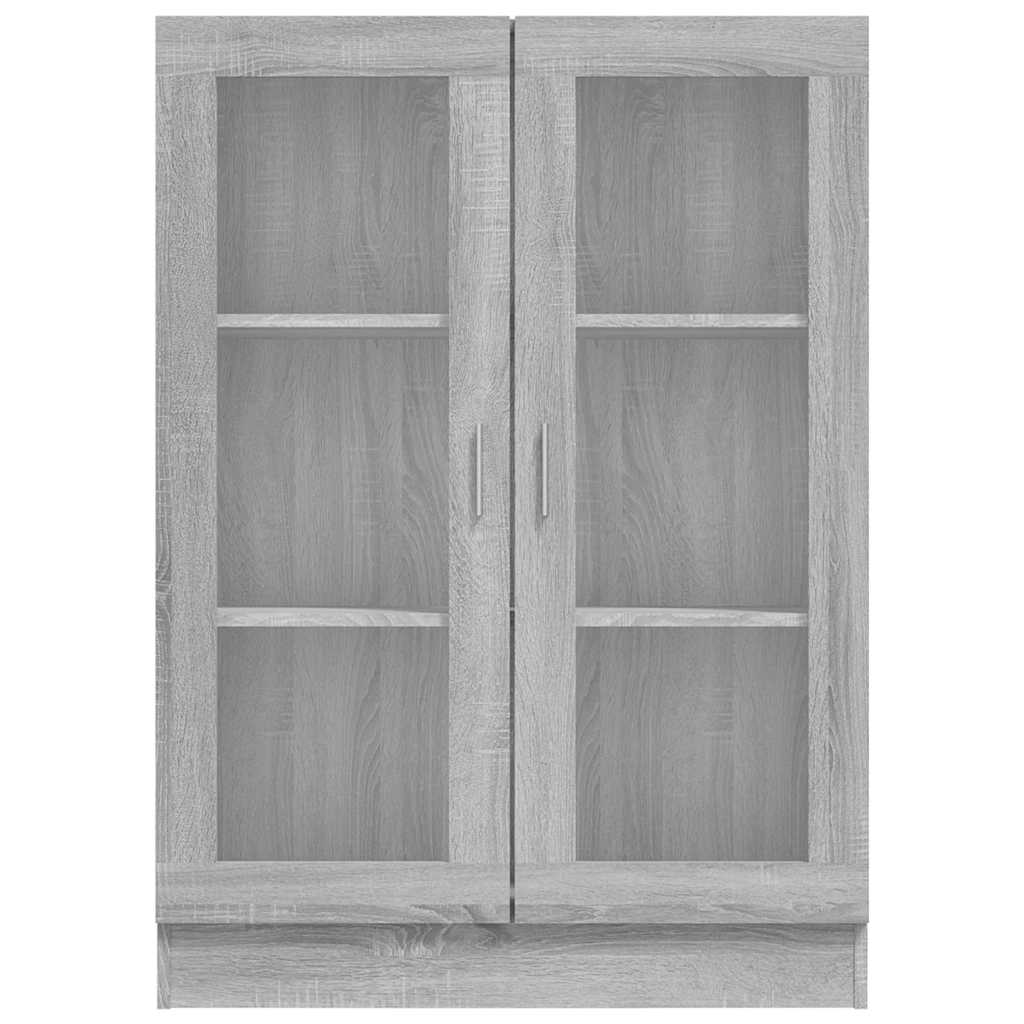 Vitrine Cabinet Grey Sonoma 82.5x30.5x115 cm Engineered Wood