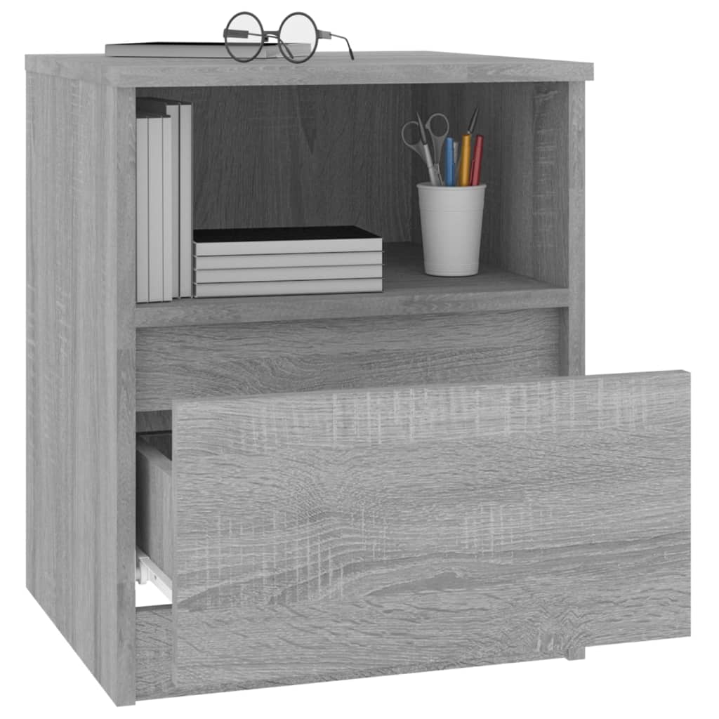 Bedside Cabinet Grey Sonoma 40x40x50 cm Engineered Wood