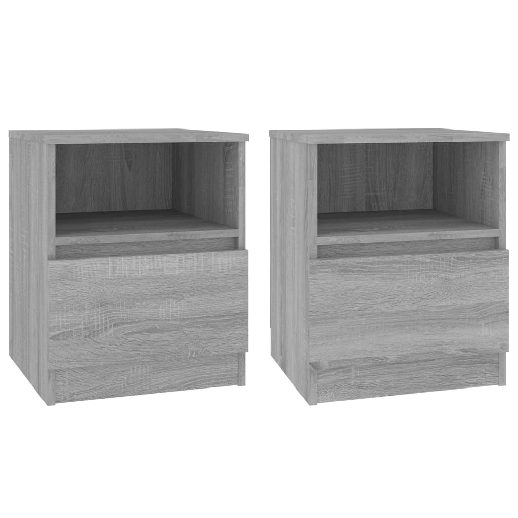 Bedside Cabinets 2 pcs Grey Sonoma 40x40x50 cm Engineered Wood