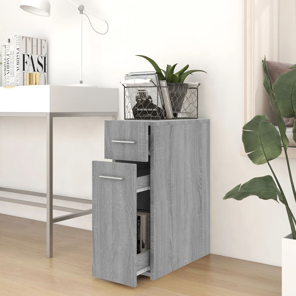 Apothecary Cabinet Grey Sonoma 20x45.5x60 cm Engineered Wood