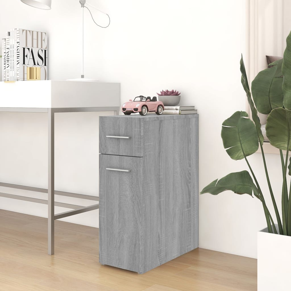 Apothecary Cabinet Grey Sonoma 20x45.5x60 cm Engineered Wood