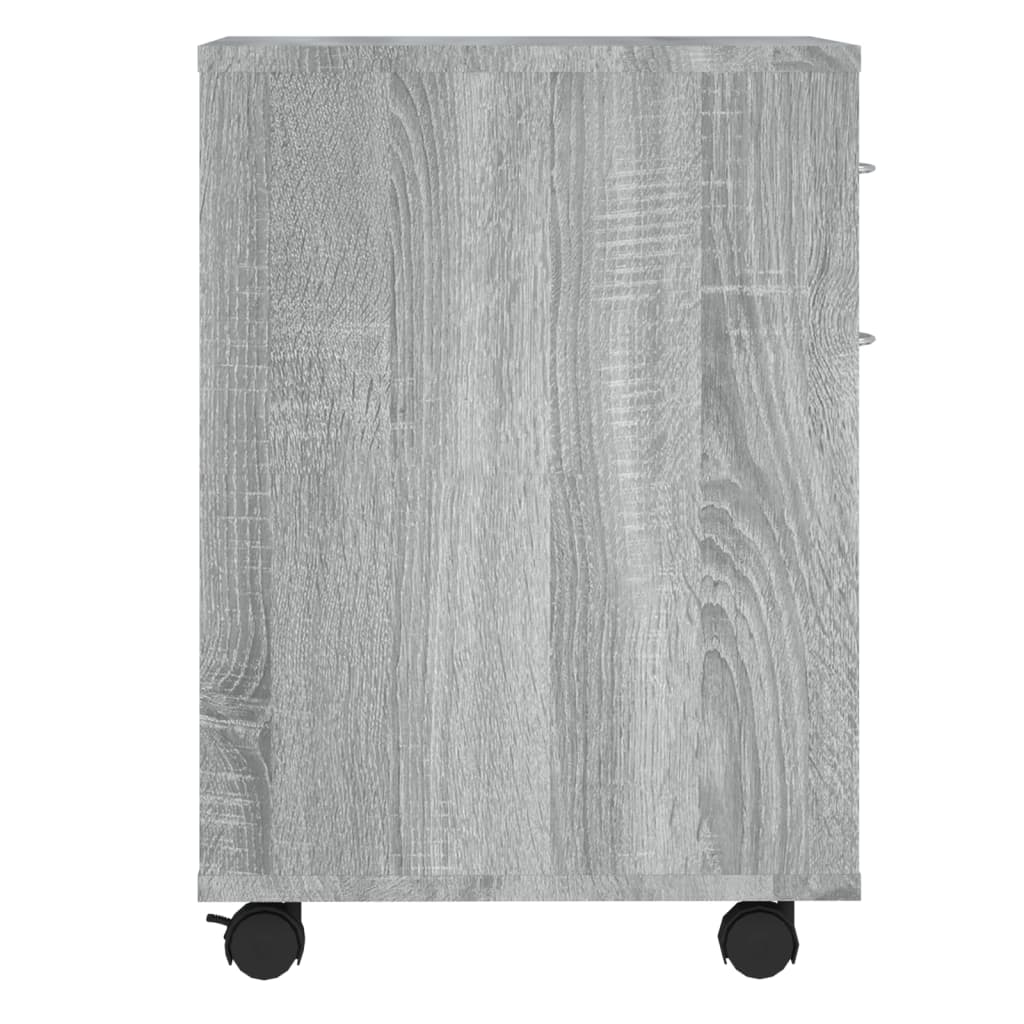 Rolling Cabinet Grey Sonoma 45x38x54 cm Engineered Wood