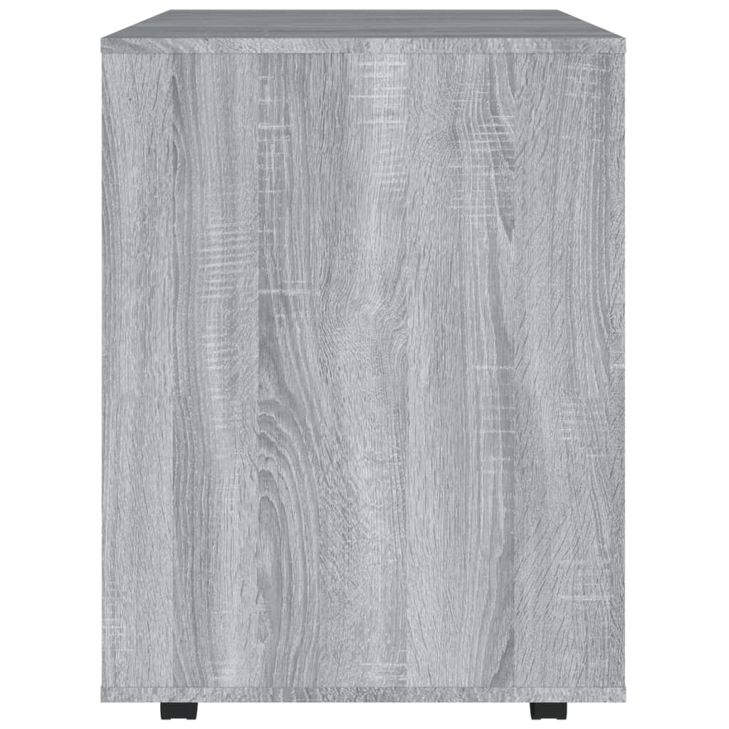 Rolling Cabinet Grey Sonoma 60x53x72 cm Engineered Wood