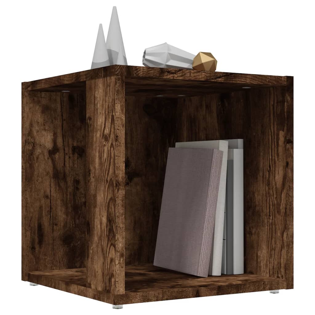 Side Table Smoked Oak 33x33x34.5 cm Engineered Wood