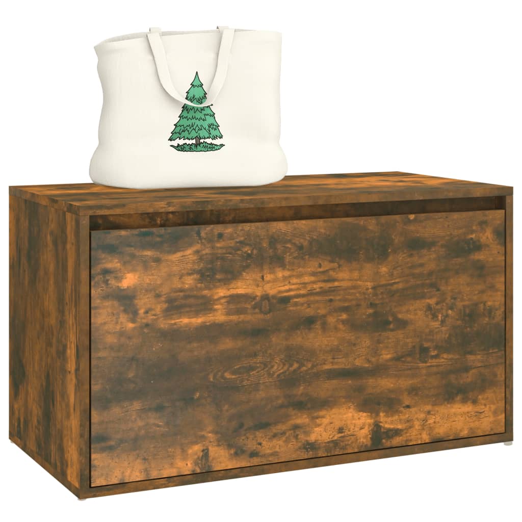 Hall Bench 80x40x45 cm Smoked Oak Engineered Wood