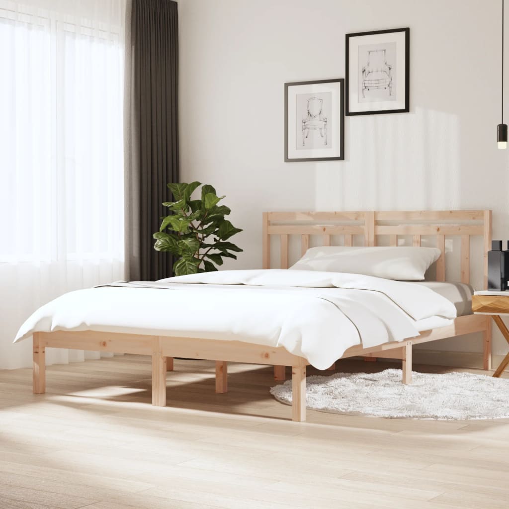 Bed Frame without Mattress Small Double Solid Wood