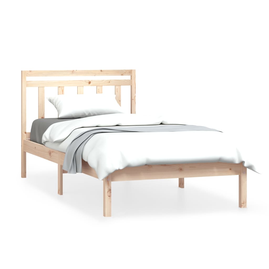 3100579 vidaXL Bed Frame without Mattress Solid Wood 100x200 cm (810007+814079)