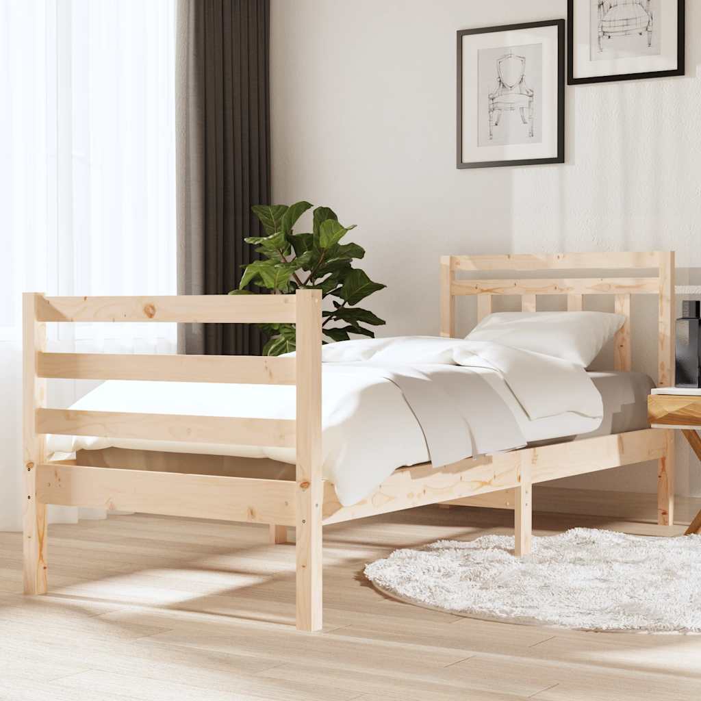 Bed Frame without Mattress Small Single Solid Wood