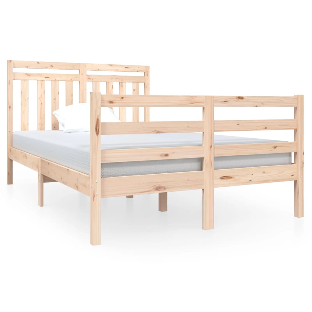 Bed Frame without Mattress Small Double Solid Wood